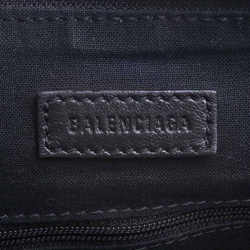 Balenciaga Leather Logo Shoulder Bag Black - Picture 6 of 7